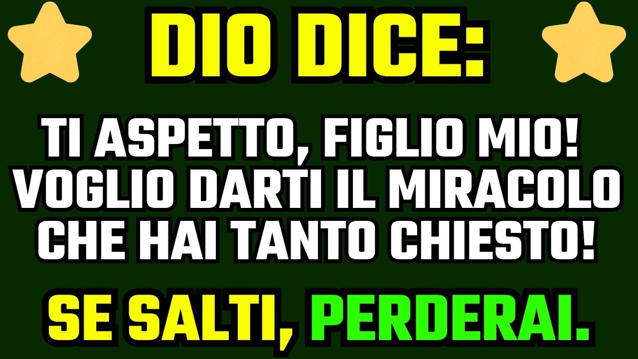 🔴 HAI BISOGNO DI UN MIRACOLO? QUESTA È PER TE! 🔴 Preghiera del giorno