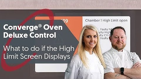 Converge Deluxe Control: What to do if High Limit Screen Displays