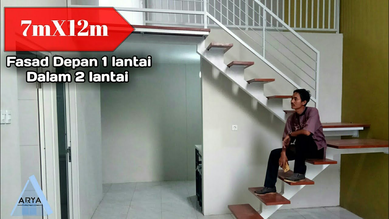 Fasad Depan 1 Lantai Dalam 2 Lantai Desain Rumah Minimalis 7 X 12 Meter 2 YouTube