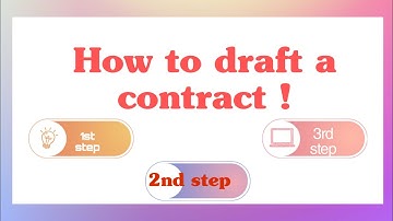 How to Draft a contract explained in 3 easy Steps !!