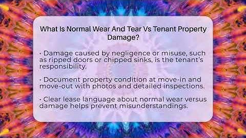 What Is Normal Wear And Tear Vs Tenant Property Damage? - Mastering Property Management