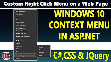 How do I create a right-click menu?