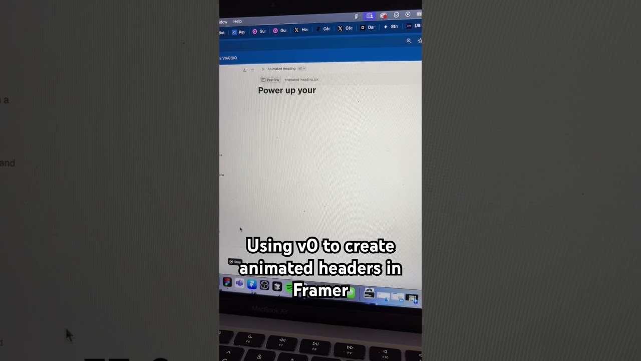 Framer Startup Ideas: Using v0 to create animated headers 