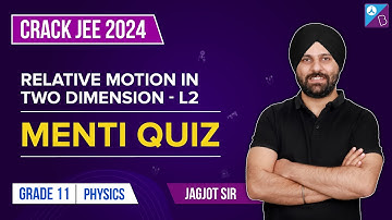 Relative Motion in Two Dimension Class 11 Physics Questions - Menti Quiz | JEE Main & Advanced 2024