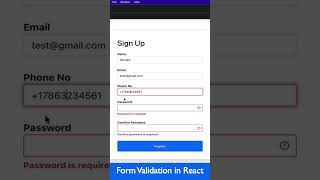Form validation with Formik in React