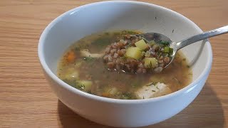 Суп из гречки. Karabuğday çorbası. buckwheat soup. Диетические рецепты.  Суп из курицы.