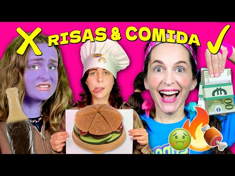 ¡24 Horas de Retos de Comida ÉPICOS! 🍭🍔 Comiendo JUGUETES y POP IT Vs GOMINOLAS y CHOCOLATE 🍬🍫
