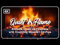 Quiet Flame | Extreme Close-Up Fireplace Crackling Sounds | Ad-Free