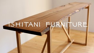 ISHITANI - Making a Live Edge Wood Counter Table - Chestnut