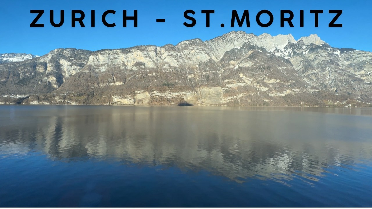 Train Journey from Zurich - St.Moritz I Switzerland
