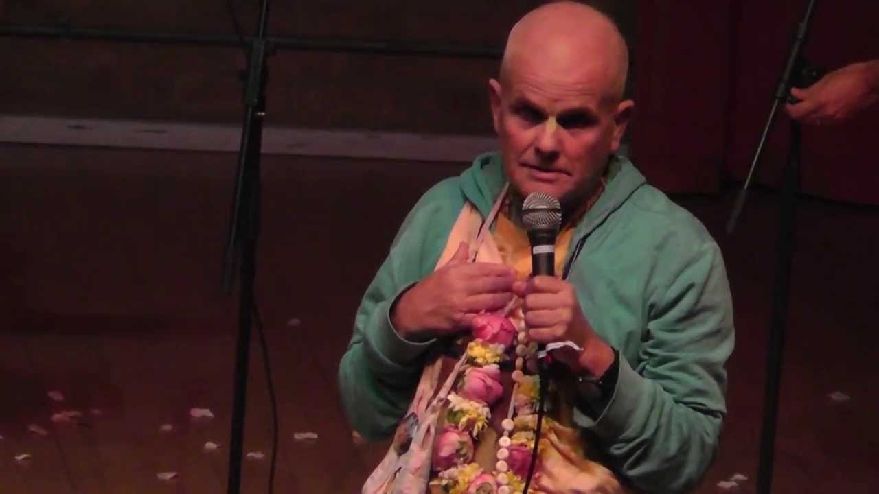 Mahavishnu Swami gives a short talk at Cambridge University, West Road Concert Hall, 7 November 2013