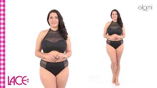 Elomi Swim - Indie - Bikini Bandeau - Brief - Swimwear - Black Lace.de