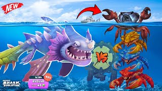 BIG TITAN AARON SHARK UNLOCKED VS ALL GIANT KING CRAB - BIG SHARK | HUNGRY SHARK EVOLUTION