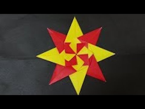 Origami 종이접기 (별) <strong>star</strong> 색종이접기  おりがみ pliage <strong>de</strong> papier 折纸 оригами 摺紙 折り紙 اوريغامي