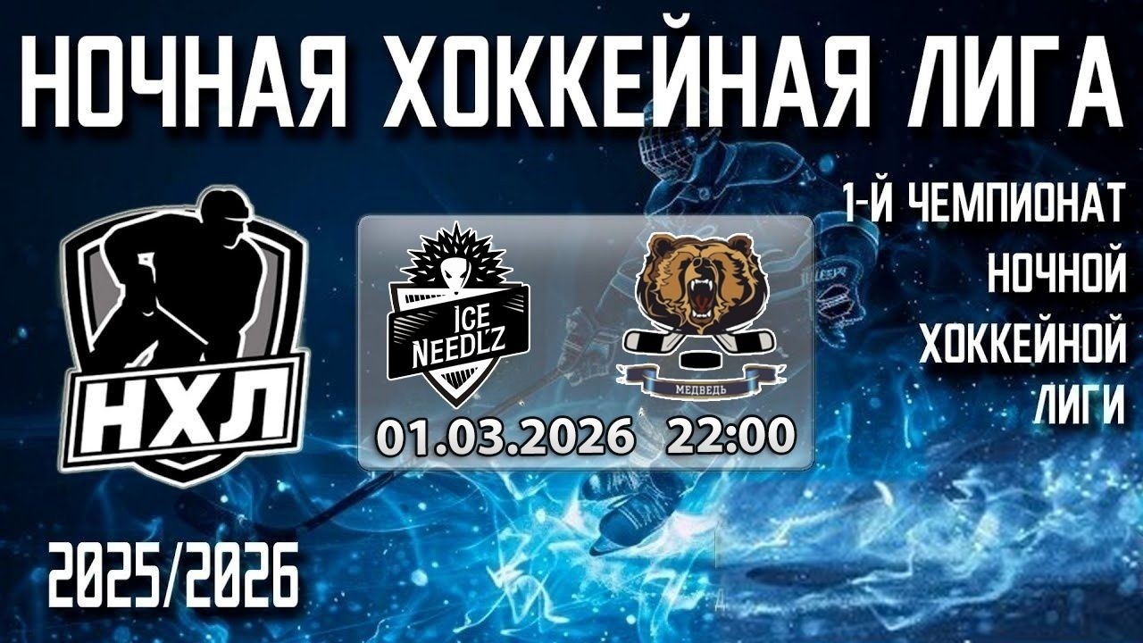 01.03.2026. 1-й Чемпионат НХЛ. Ice Needl'z-2 - Медведь