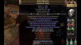 Crafting Double Elevated Fractured  dex Stacking Grasping Mail From The Scratch - poe 3.24
