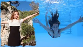 Carla Underwater between pool and sea