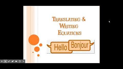Translating Equations & Inequalities - Google Slides
