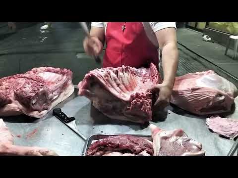 Tutorial half pork deboning skills EASY cutting #porkmeat #tutorial #debone