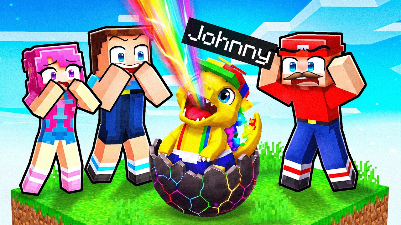 I Became BABY GODZILLA in an OP CHUNK in Minecraft!