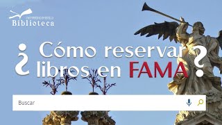 Cómo hacer una reserva de libros en Fama