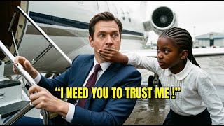 Rich CEO Steps Into His Private Jet — Then One Word from a Black Girl Stops Him Cold.