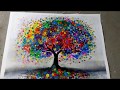 Colorful Abstract Tree Painting Technique | Acrylic Painting | Easy Creative Art