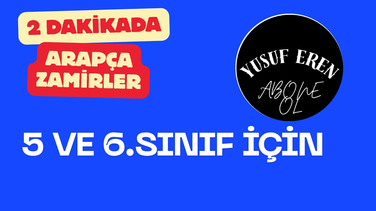 2 Dakikada Arapça Zamirler