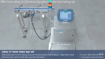 Máy in Domino lắp phun date trên băng tải | Máy in phun date Domino Ax350i | LH: 0902259421 Đức