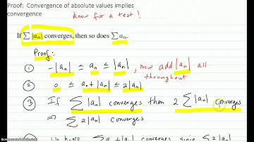 Proof: Convergence of the absolute value of terms implies convergence