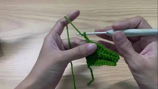Aprenda a tecer folhas verdes em leque parte 2