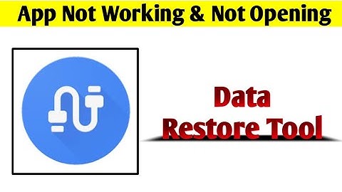 Data Restore Tool App Not Working & Opening Crashing Problem Solved