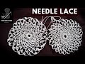 Needle lace diy with leaves  step by step tutorial  beginners needle lace