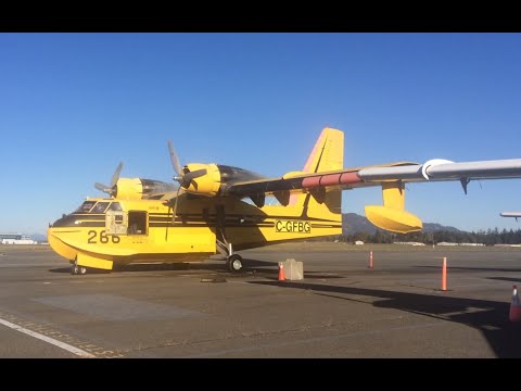 Canadair CL-215 Aerial Firefighter Engine Run Up