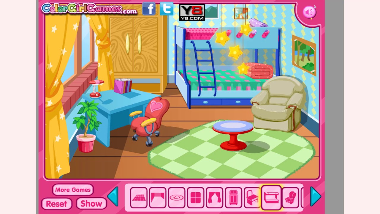 How to play Girls Dorm Room  Decoration  game  Free  online  