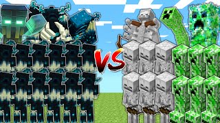 WARDENS vs SKELETONS & CREEPERS in Mob Battle