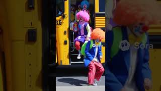Riding the Short Bus is fun. #clowns #bus #school #funny