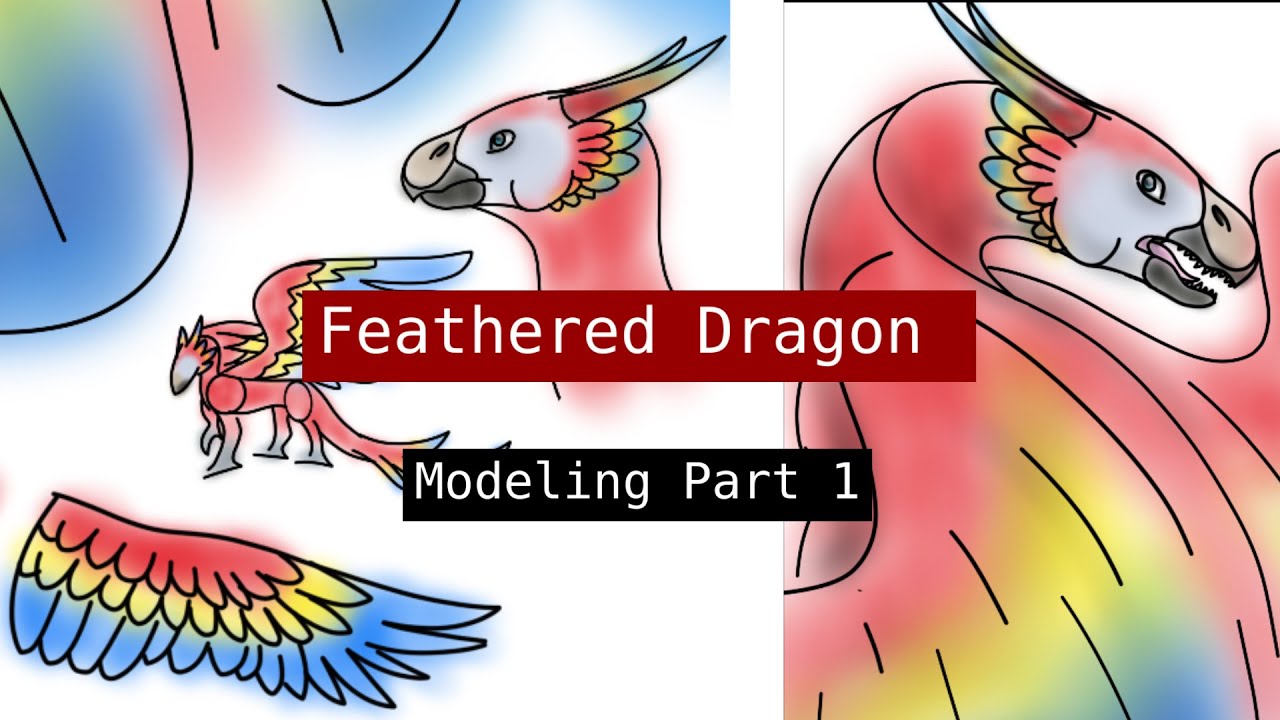 Feathered Dragon | Modeling Part 1 | Intermediate Blender Tutorial ...