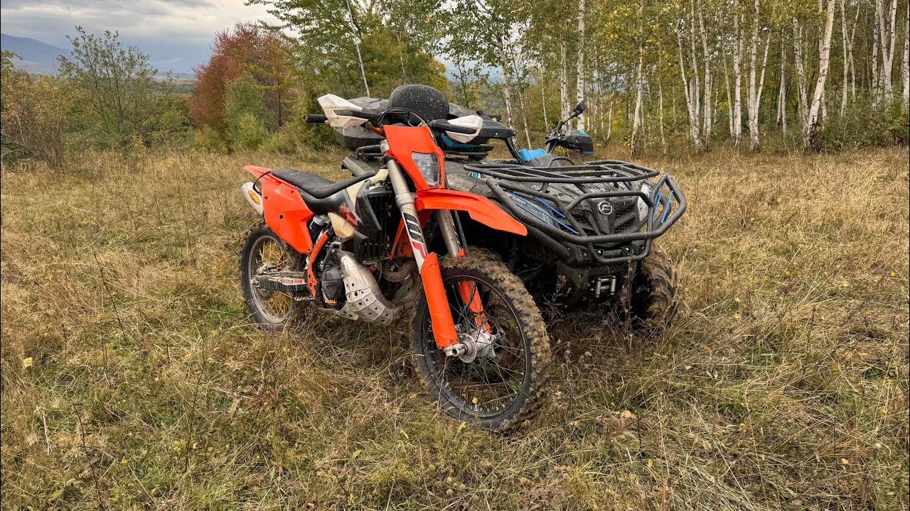 Din nou pe ENDURO | urcări + bălți cu nămol cu KTM EXC250 și CF MOTO 450L |