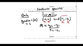 2017 internal paper one coordinate geometry and linear programming 