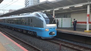 [ついにE653系K71編成運行開始!!初運用は臨時特急川越物語号!!]E653系K71編成が南浦和駅を通過する動画