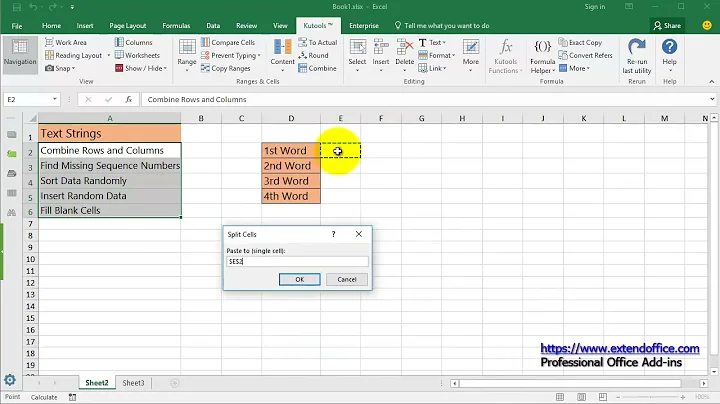 How to extract first/ last/ nth word from text string in Excel