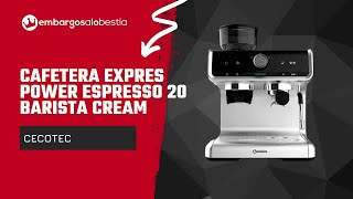 Cecotec Cafetera Express Con Molinillo Power Espresso 20 Barista Cream.  1550 W, 20 Bares, Brazo Doble