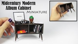 DIY Miniature Record Album Cabinet