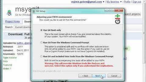 Install git on windows