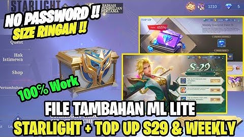 Data Open Starlight Minsitthar + Top Up S29 & Weekly Diamon Pass Terbaru Patch Ixia | Data Tambahan