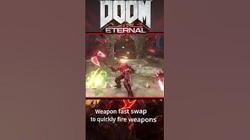 Doomslayer handling his weapons