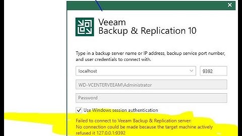 failed to connect to veeam backup & replication server 10 28/2023