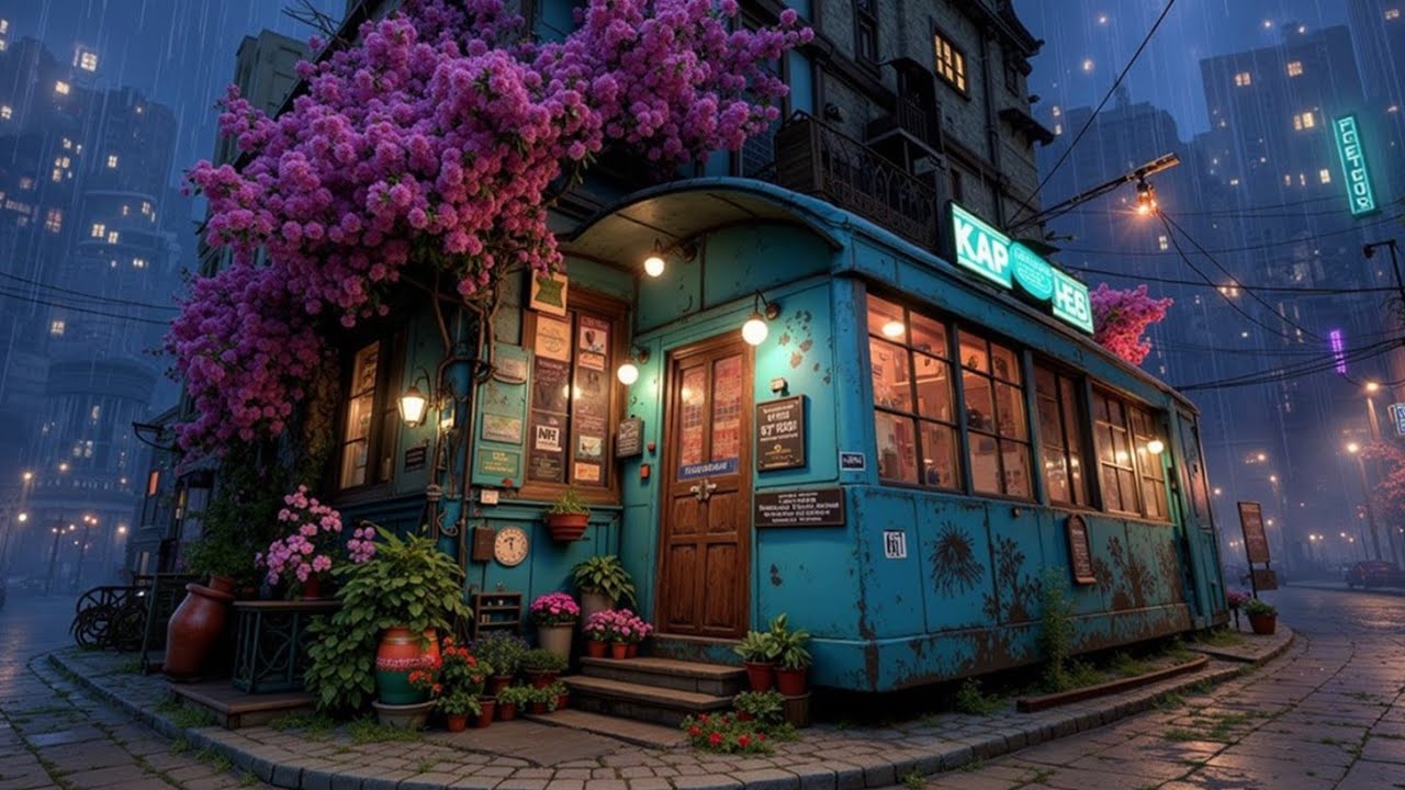 Дождливая ночь Lo-Fi Vibes~ Очаровательные Lo-Fi биты для учебы и сна