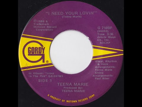 ISRAELITES:Teena Marie - I Need Your Lovin' 1980 {Extended Version}